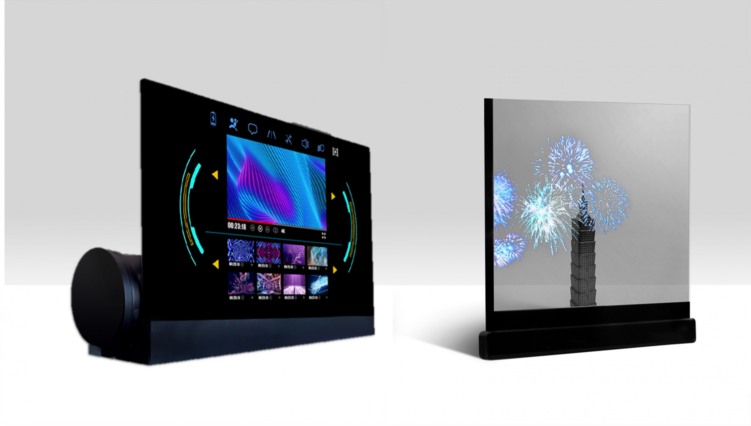 可捲式、折疊性、高透明